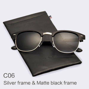 Classic Half Metal Polarized Sunglasses