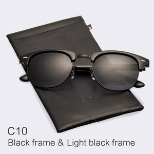 Classic Half Metal Polarized Sunglasses