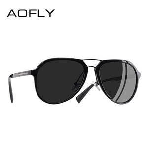 BRAND DESIGN Polarized Sunglasses Men Vintage