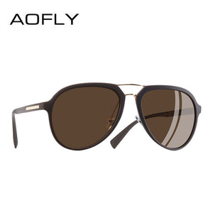 BRAND DESIGN Polarized Sunglasses Men Vintage