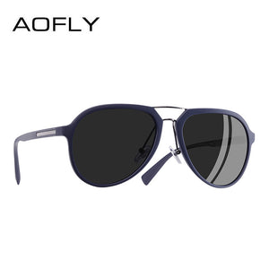 BRAND DESIGN Polarized Sunglasses Men Vintage