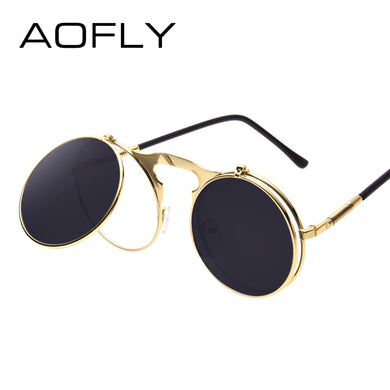 VINTAGE STEAMPUNK Sunglasses round Designer steam punk